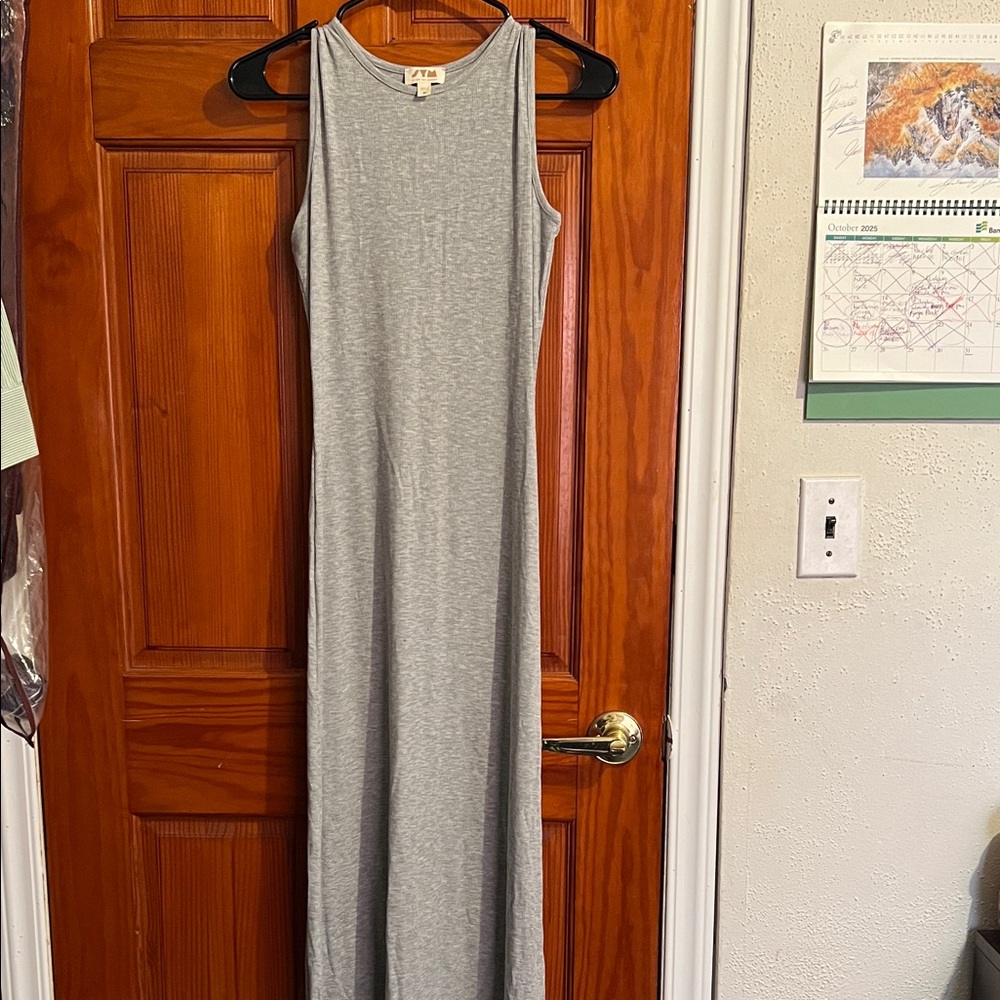 See You Monday Gray Maxi Dress